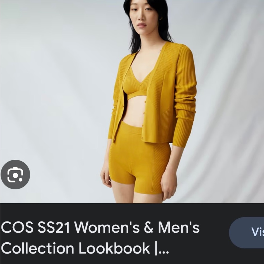 ISO … COS knit bra in yellow/gold